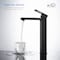 Kibi Cubic Single Handle Bathroom Vessel Sink Faucet with Pop Up Drain C-KBF1003MB-KPW101MB - alternate 3